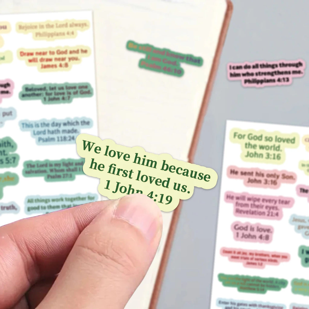 100 Colorful Bible Verse Stickers | Inspirational Christian Scripture Stickers