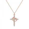 Rotatable Crown Cross Necklace – Christian Faith Pendant