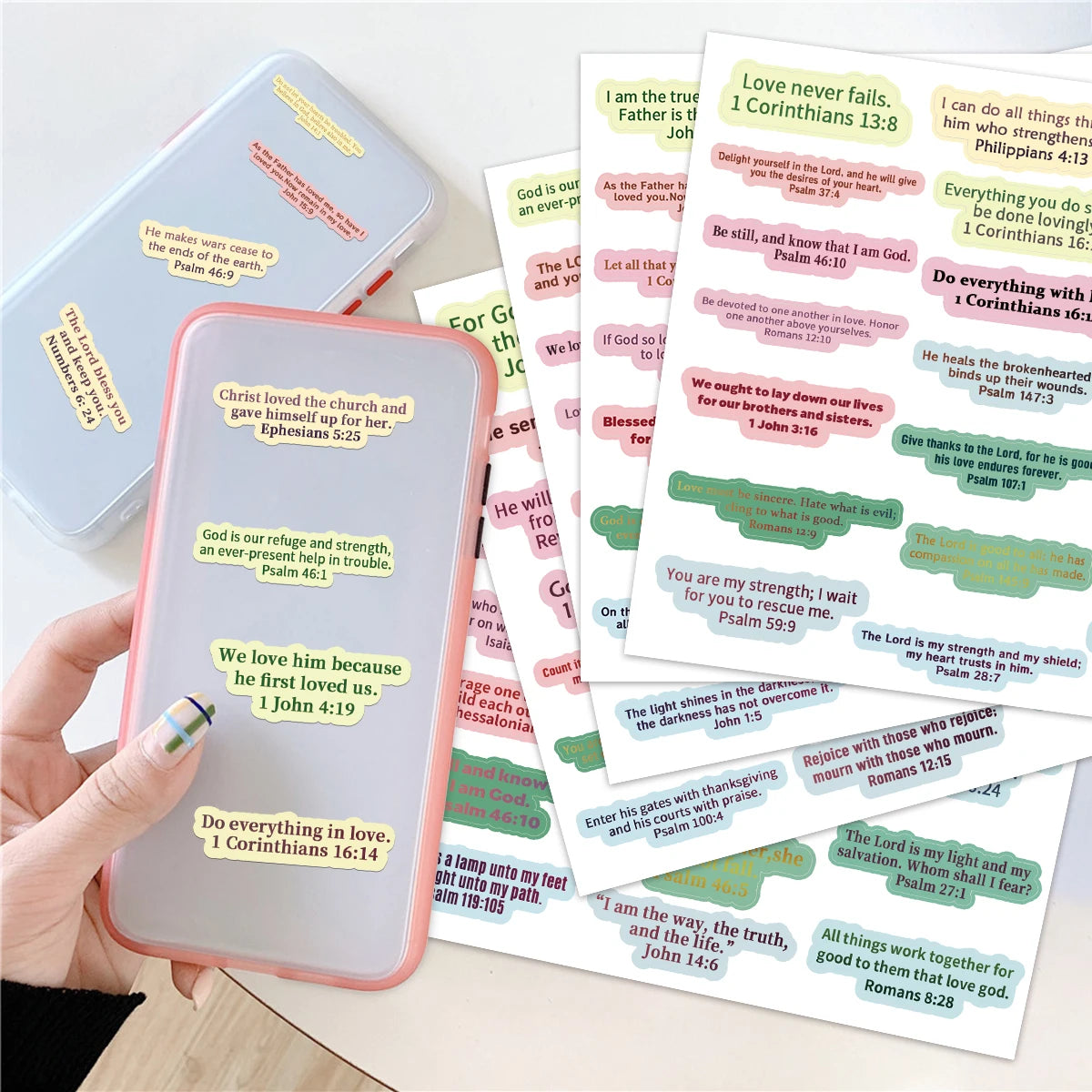100 Colorful Bible Verse Stickers | Inspirational Christian Scripture Stickers